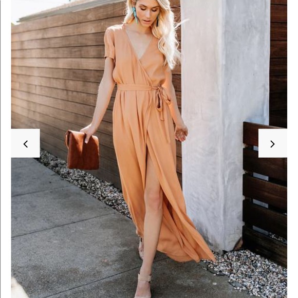 solid bardot wrap dress